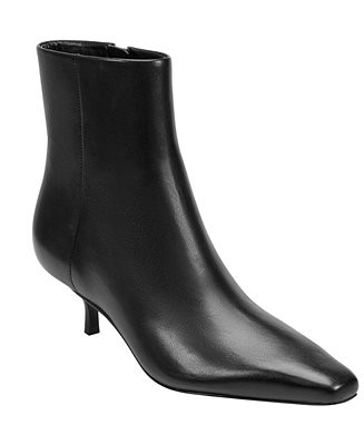 Marc Fisher LTD Women's Kiona Leather Kitten Heel Booties - Macy's | Macy's