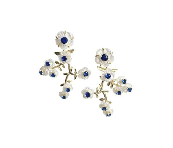 blue & white chinoiserie vine | Nicola Bathie Jewelry