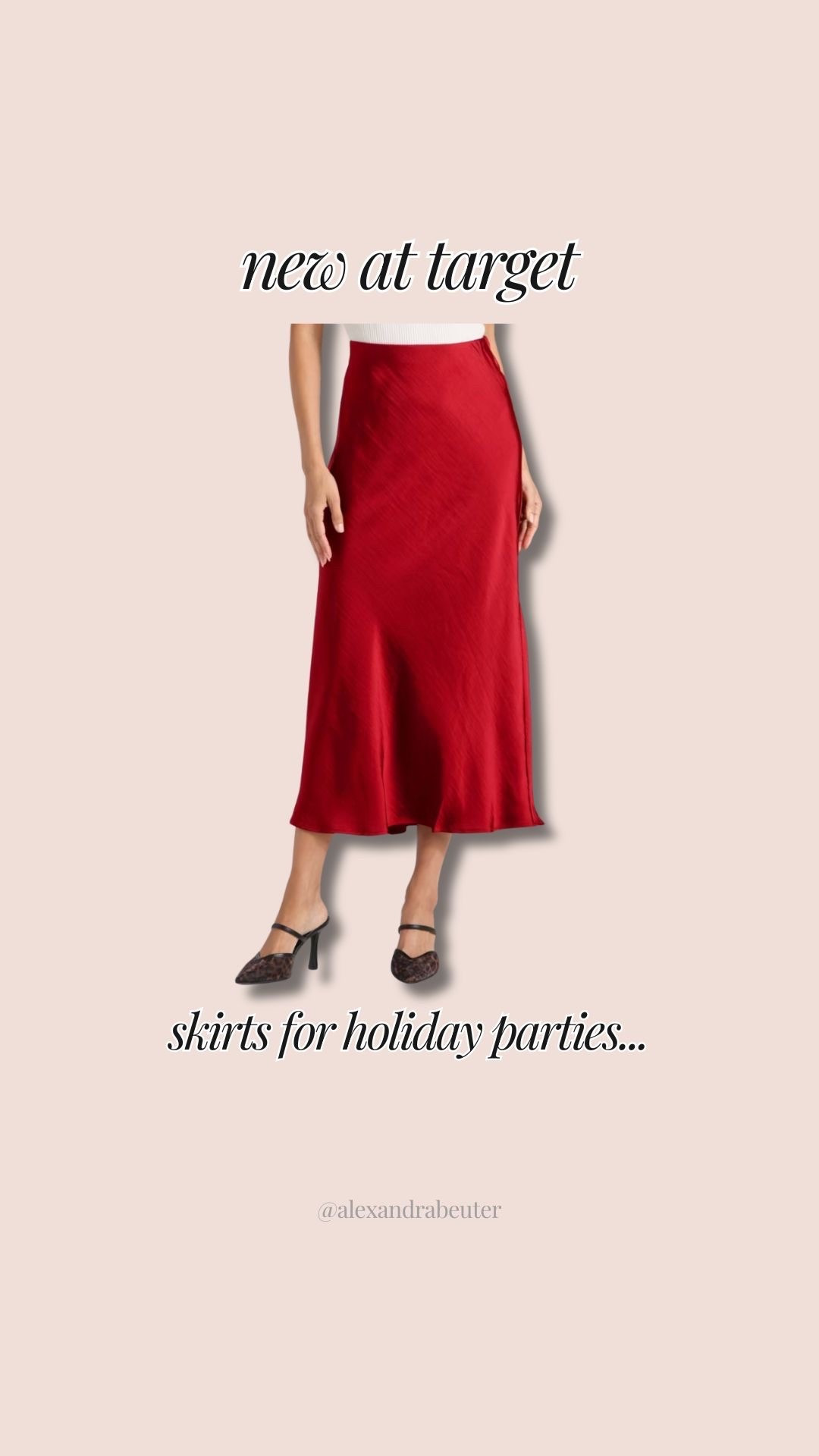 Target style skirts for holiday parties. Slip skirts are so in! Do you have a holiday party or even work Christmas party coming up?! Trending skirts for the holiday season at an affordable price. 🎄

#LTKSeasonal #LTKGiftGuide #LTKHoliday