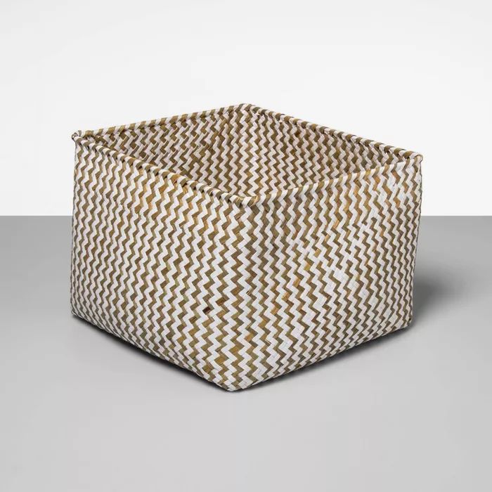 Palm Leaf Rectangular Decorative Baskets White - Opalhouse™ | Target
