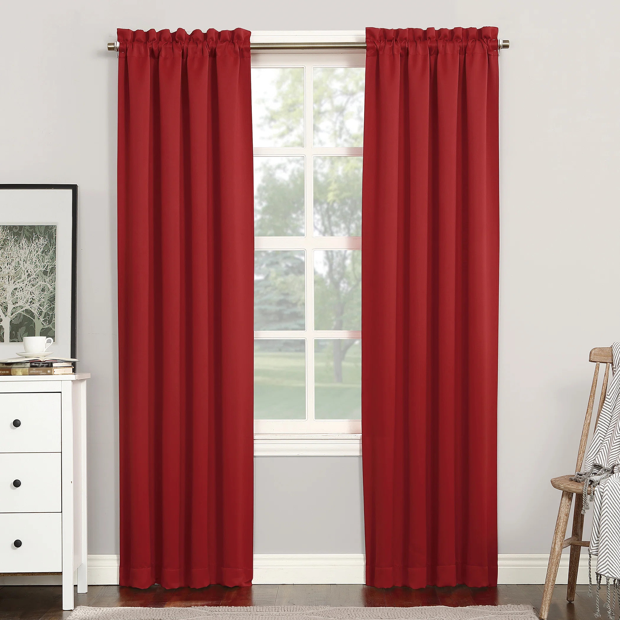 Wayfair Basics® Thermal Blackout Rod Pocket Curtain Panel & Reviews | Wayfair | Wayfair North America