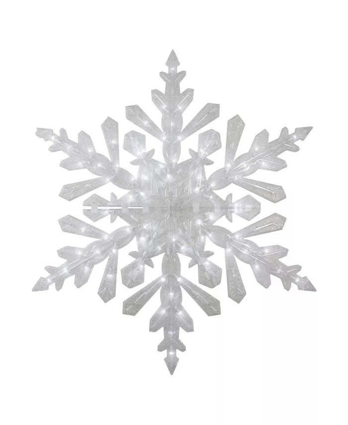 47" LED Lighted Twinkling Cool White Snowflake Christmas Outdoor Decoration | Macy's