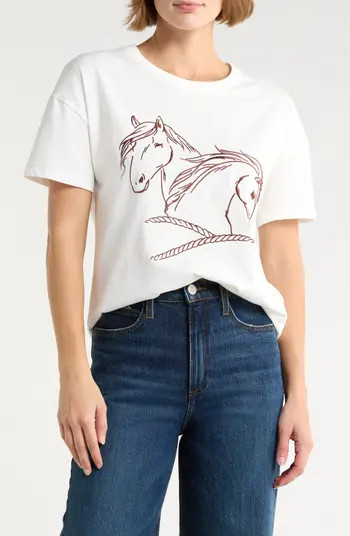 DR2 by Daniel Rainn Horse Embroidered T-Shirt | Nordstromrack | Nordstrom Rack