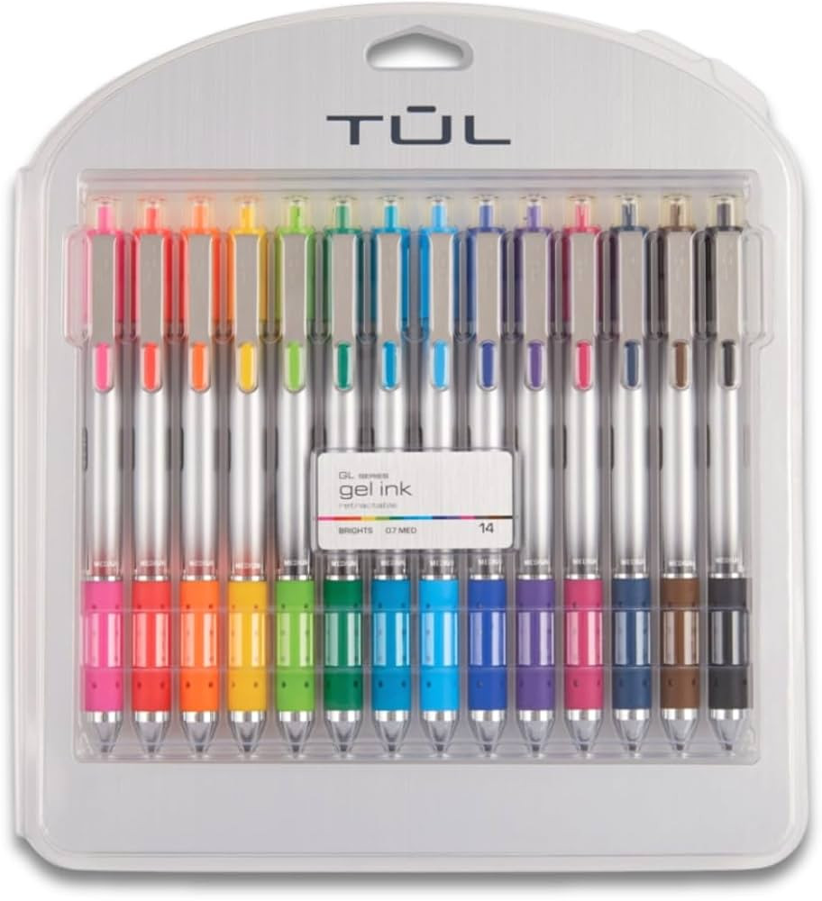 TUL Retractable Gel Pens, Medium Point, 0.7 mm, Assorted Barrel Colors, Assorted Candy Ink Colors... | Amazon (US)