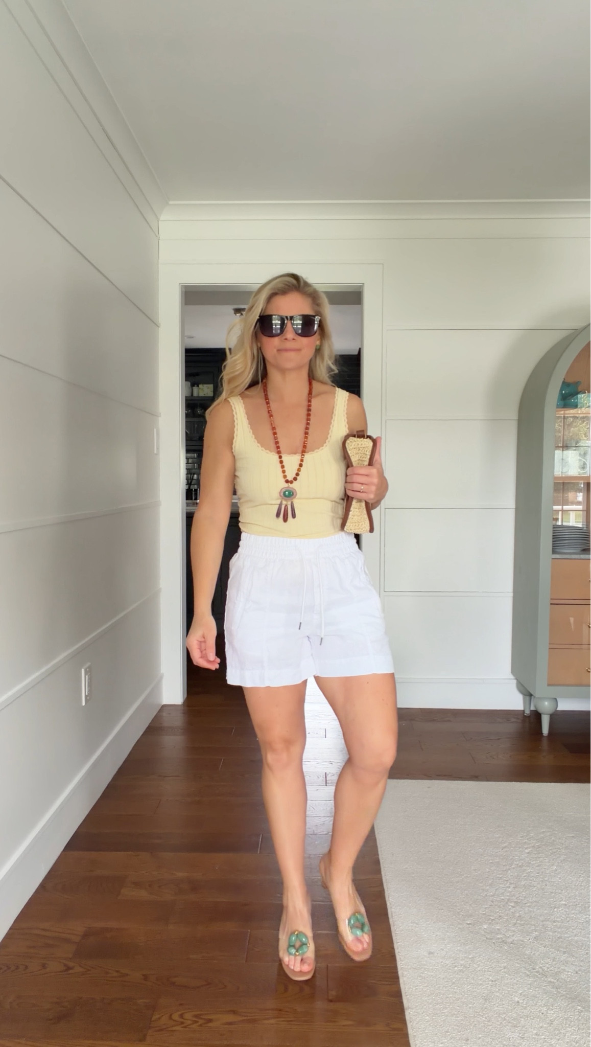 Outfit formula: butter yellow tank + linen shorts + bold accessories

Fresh, light, and easy for warm days. The soft color palette keeps it effortless, while bold accessories give it that elevated feel.

Swap the shoes for a more casual, comfortable option for a beach vacation look 🌴

#LTKTravel #LTKootd #LTKSeasonal