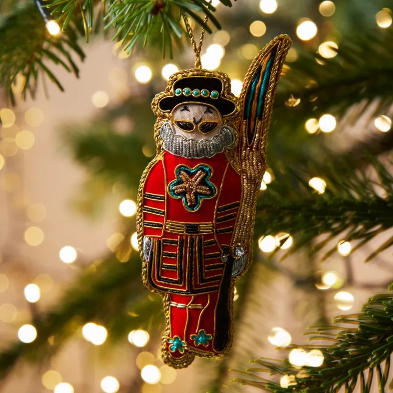 Fortnum's Beefeater Fork Embroidered Decoration | Fortnum & Mason
