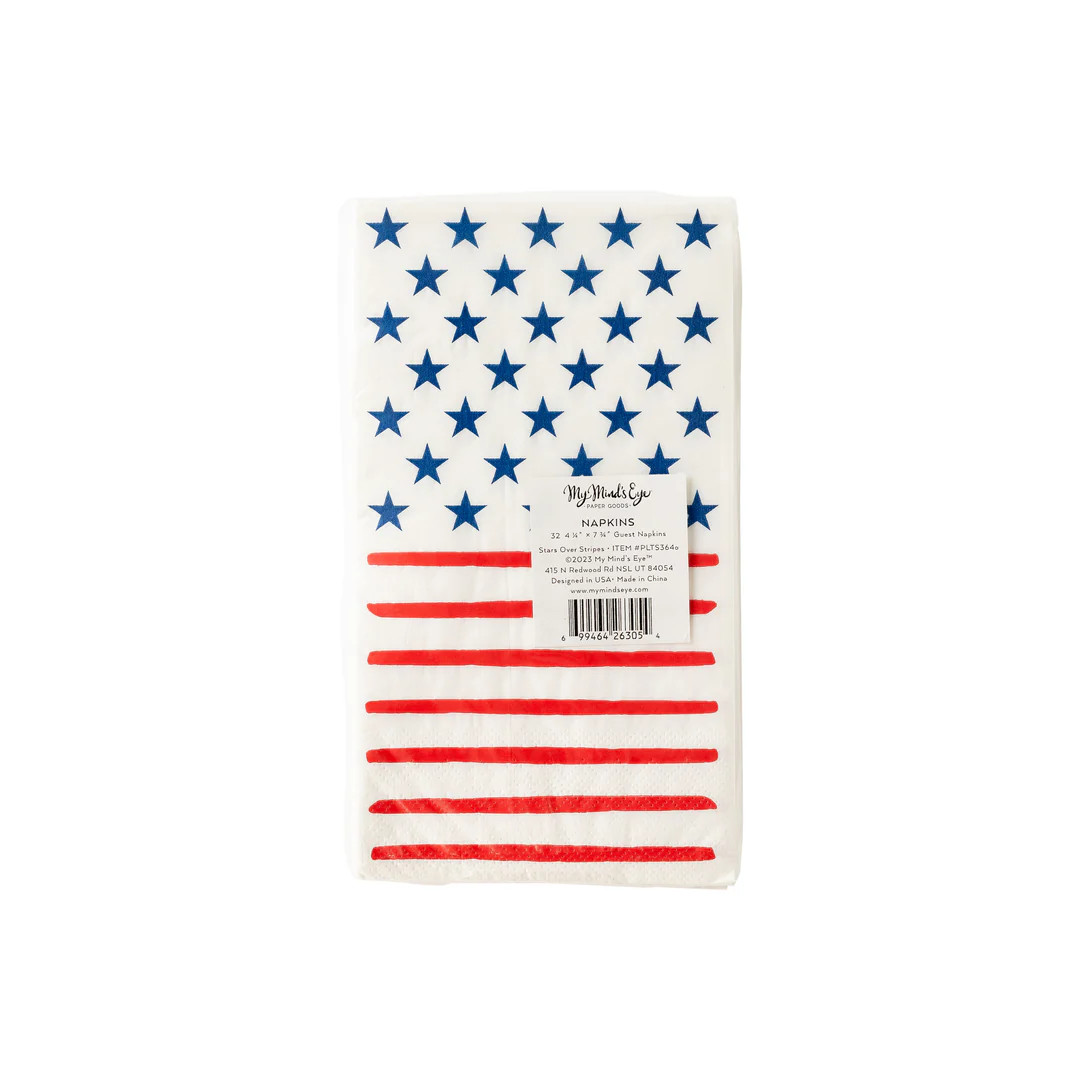 Stars & Stripes Paper Guest Towel Napkin | My Mind's Eye