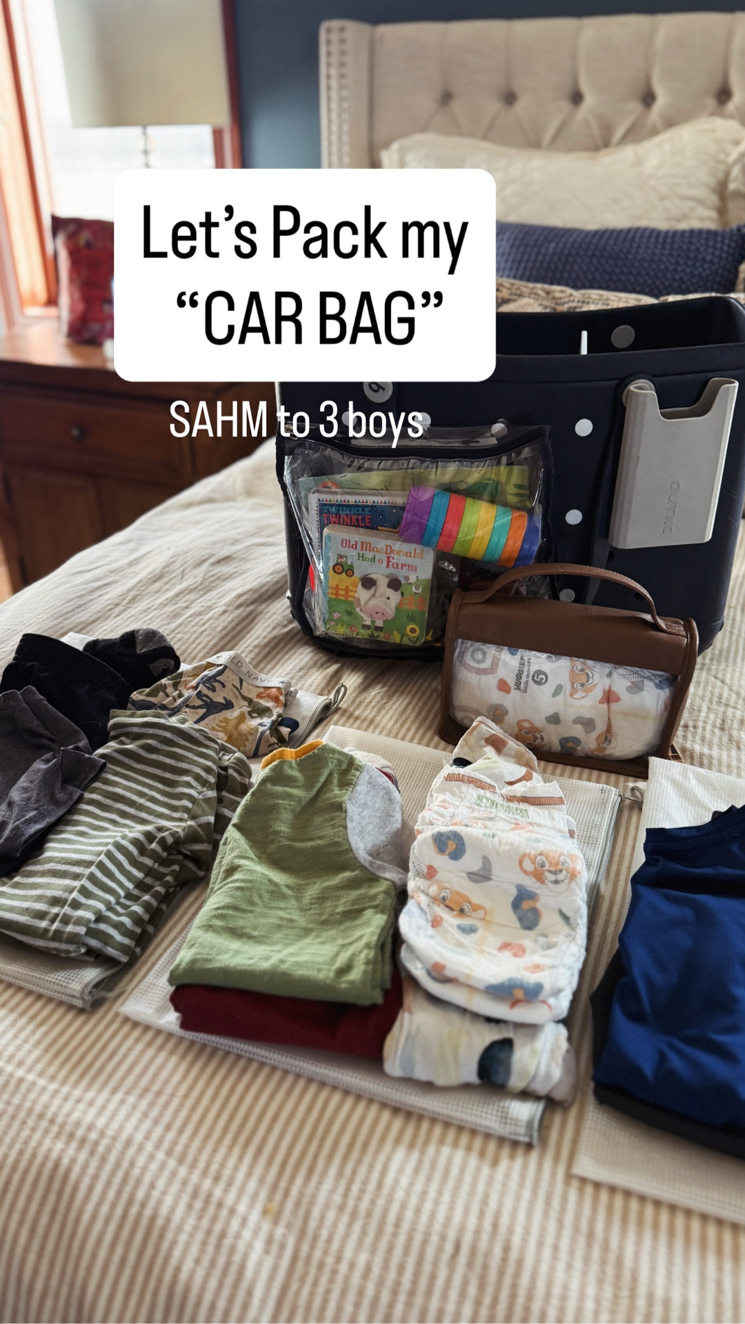 As a mom of 3 boys, having a fully stocked car bag has saved us more times than I can count — especially when someone spills, falls, or suddenly needs a full outfit change mid-outing 🫠

Each kid gets their own zipper bag with clothes + pajamas so I can grab exactly what I need without digging through chaos.

This stays in my car so I don’t have to think… and honestly it makes getting out of the house feel SO much easier.

Summer = pool bag
Right now = sanity saver 🙌
#LTKorganizehacks


#LTKTravel #LTKmomlife