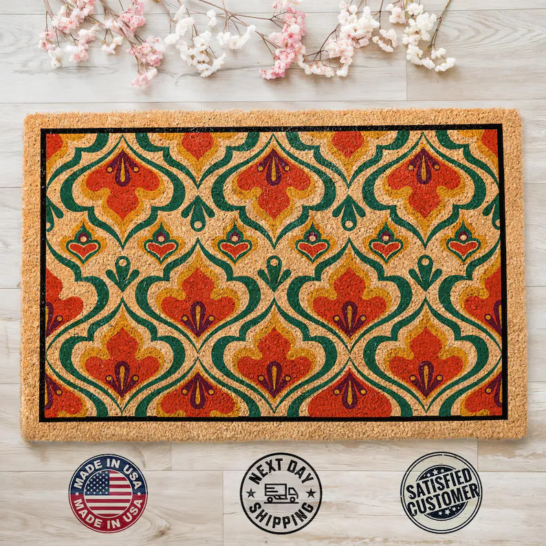Retro Doormat, Colorful Doormat, Welcome Mat, New Home Gift, Home Decoration, Birthday Gift, Hous... | Etsy (US)