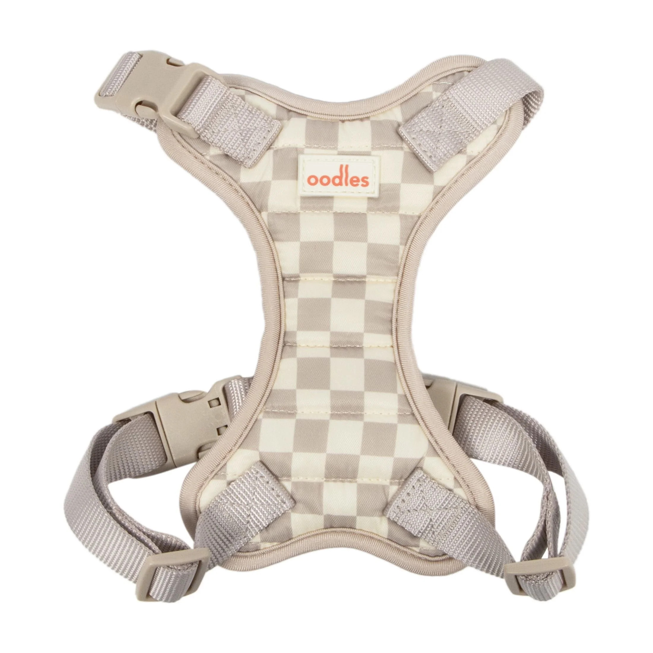 Oodles Tan Checkered Quilted Dog Walking Harness, Large | Walmart (US)