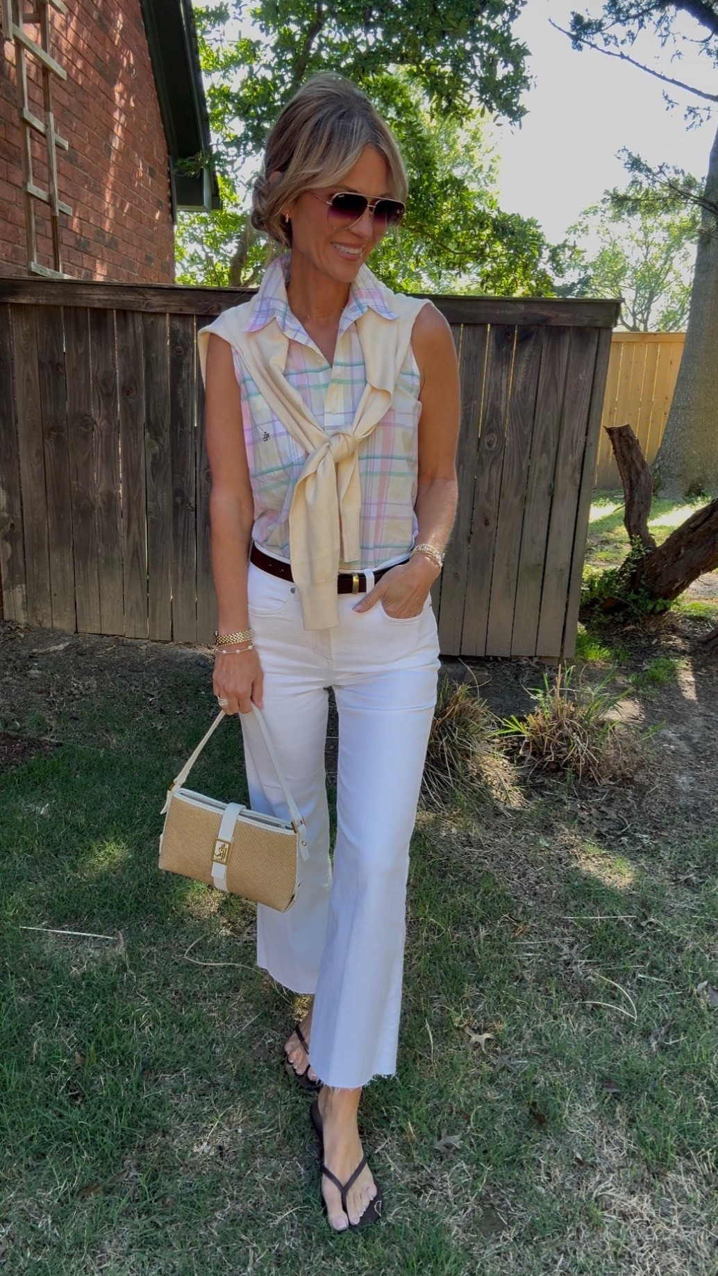 After Church fit! I bought the Ralph Lauren shirt & purse on Poshmark! My fave J Crew jeans-size 26! 

#LTKOver40 #LTKdayinmylife #LTKootd