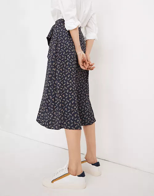 Ruffle-Wrap Midi Skirt in Spring Fling | Madewell