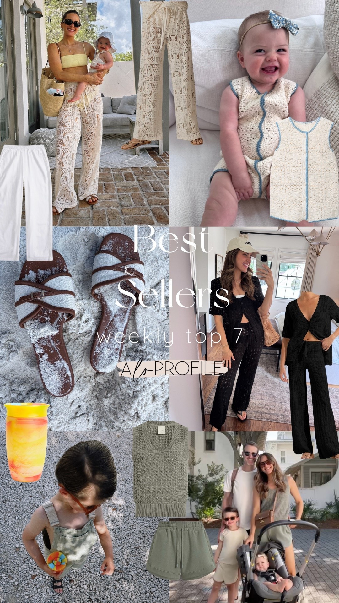 WEEKLY BESTSELLERS ✨
1. Lounge Shorts + Tank
2. Sandals
3. Coverup
4. Linen Pants 
5. Lace Pants
6. Cup 
7. Crochet Romper



#LTKFamily #LTKSwim #LTKStyleTip