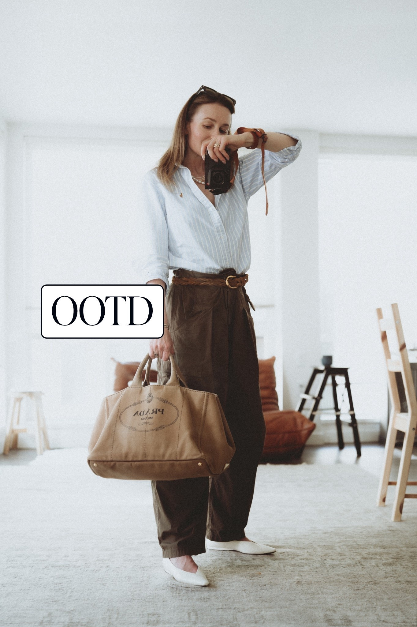 OOTD: stripes & parachute pants + ballet flats + canvas bag. 

#LTKSaleAlert #LTKStyleTip #LTKSeasonal