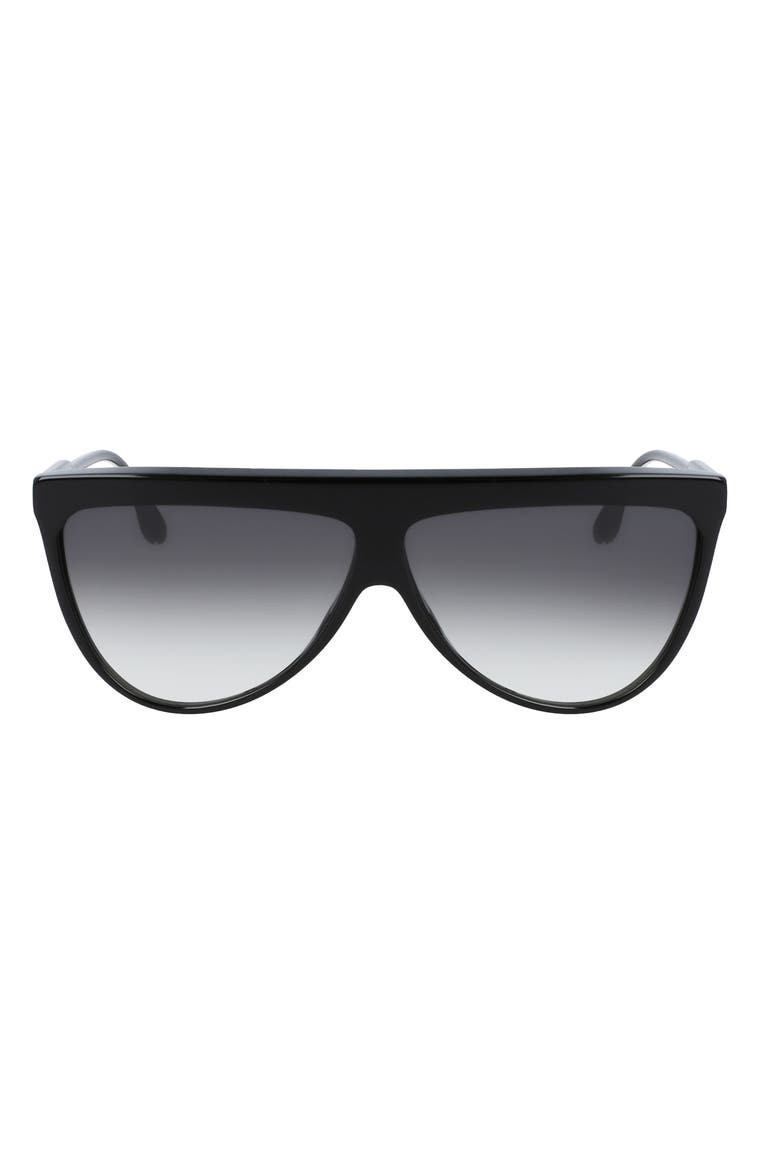 65mm Oversize Gradient Flat Top Sunglasses | Nordstrom