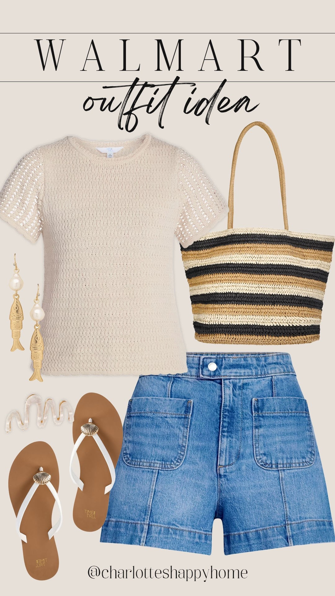 Casual cute summer outfit from Walmart!

#walmartfashion

Walmart finds. Walmart fashion. Walmart new arrivals. Walmart summer OOTD. Neutral summer style. Walmart denim shorts.

#LTKootd #LTKSeasonal #LTKgrwm