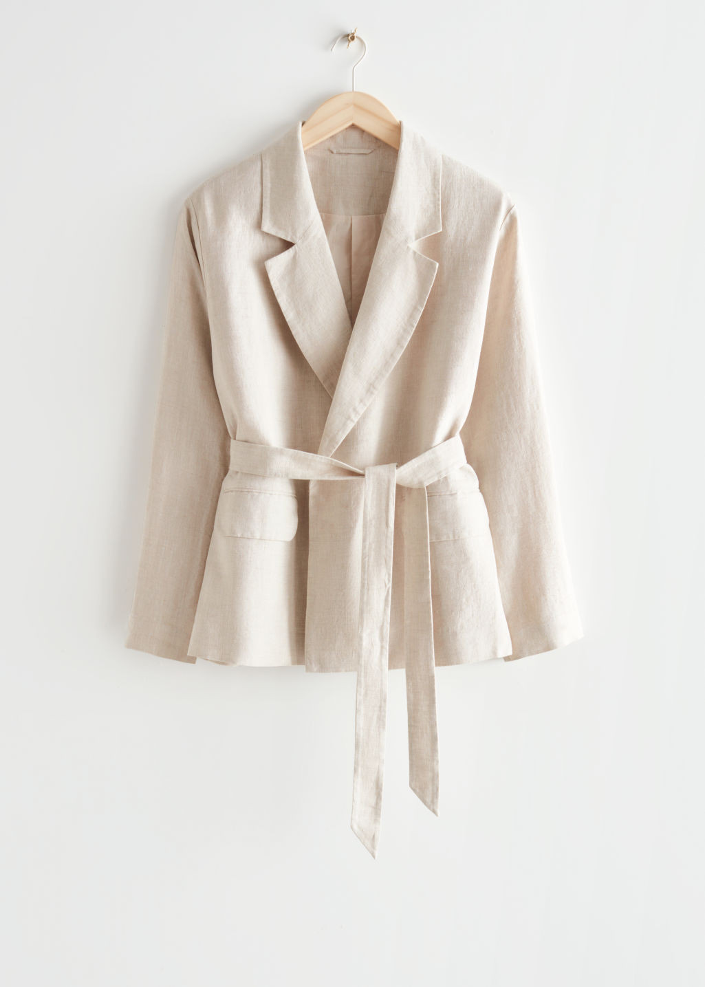 Belted Linen Blazer - Beige | & Other Stories (EU + UK)