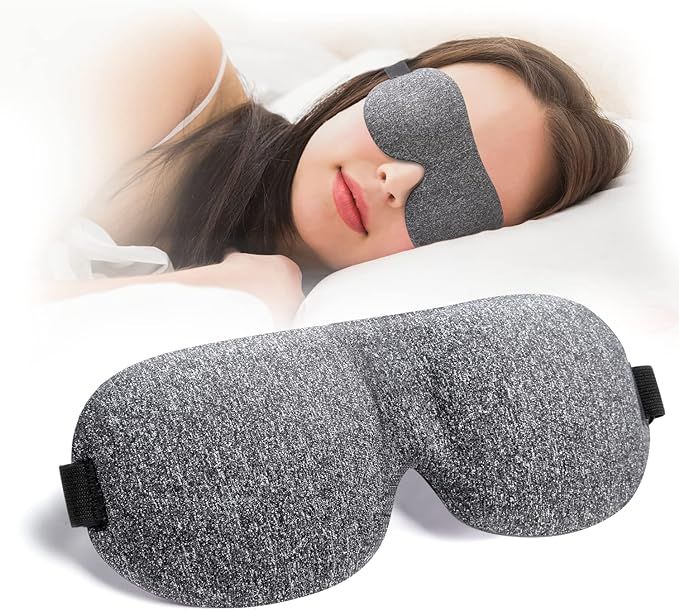 Sleep Mask for Back and Side Sleeper, 100% Block Out Light, Eye Mask Sleeping of 3D Night Blindfo... | Amazon (US)