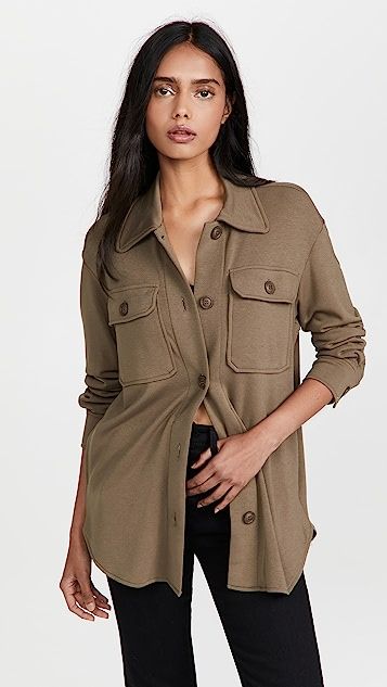 Solid French Terry Shacket | Shopbop