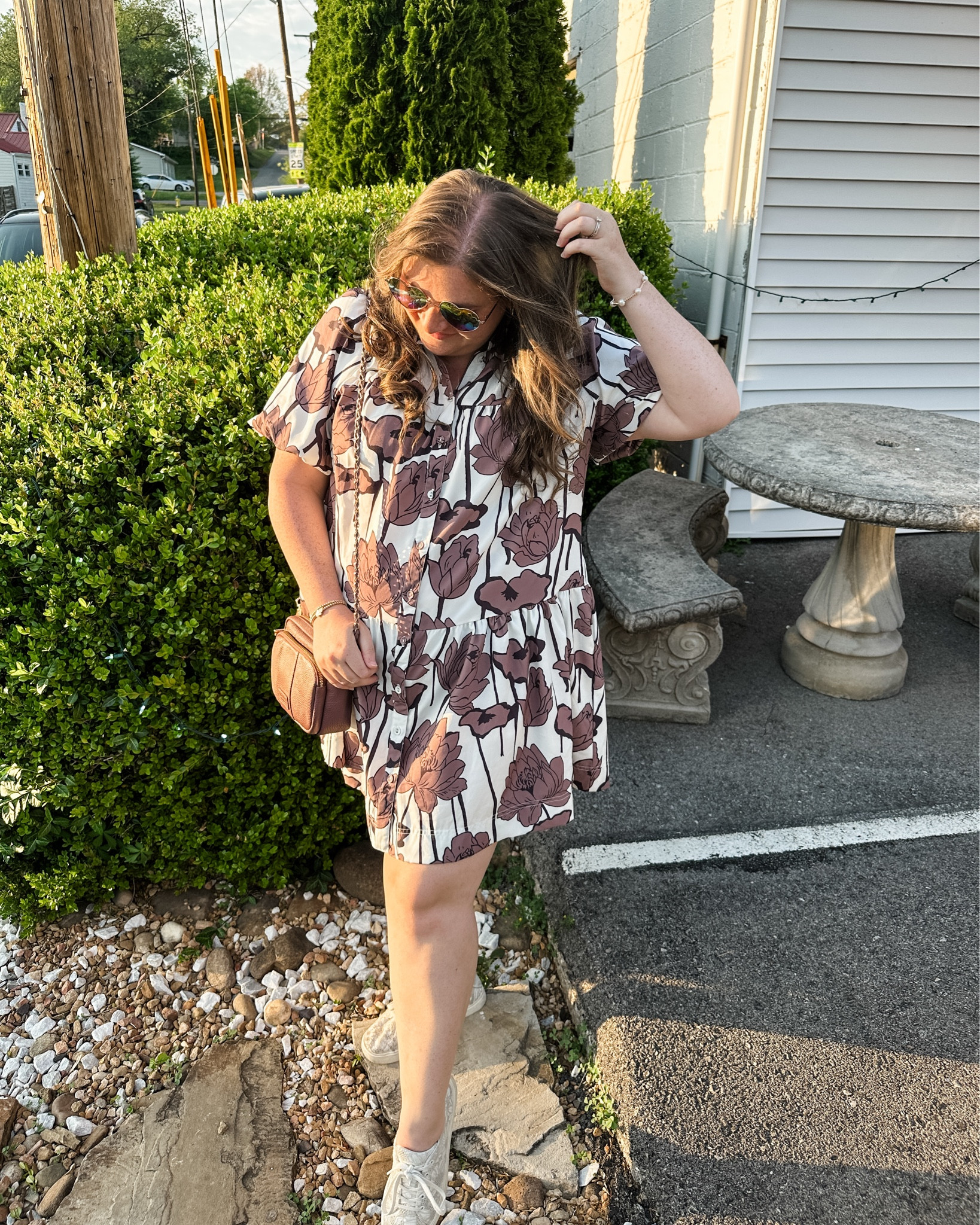 The comfiest & cutest dress from Target! Wearing an XL! The material is very light and flowy! Wearing with cute tennis shoes but can also be dressed up!! 

#LTKootd #LTKMidsize