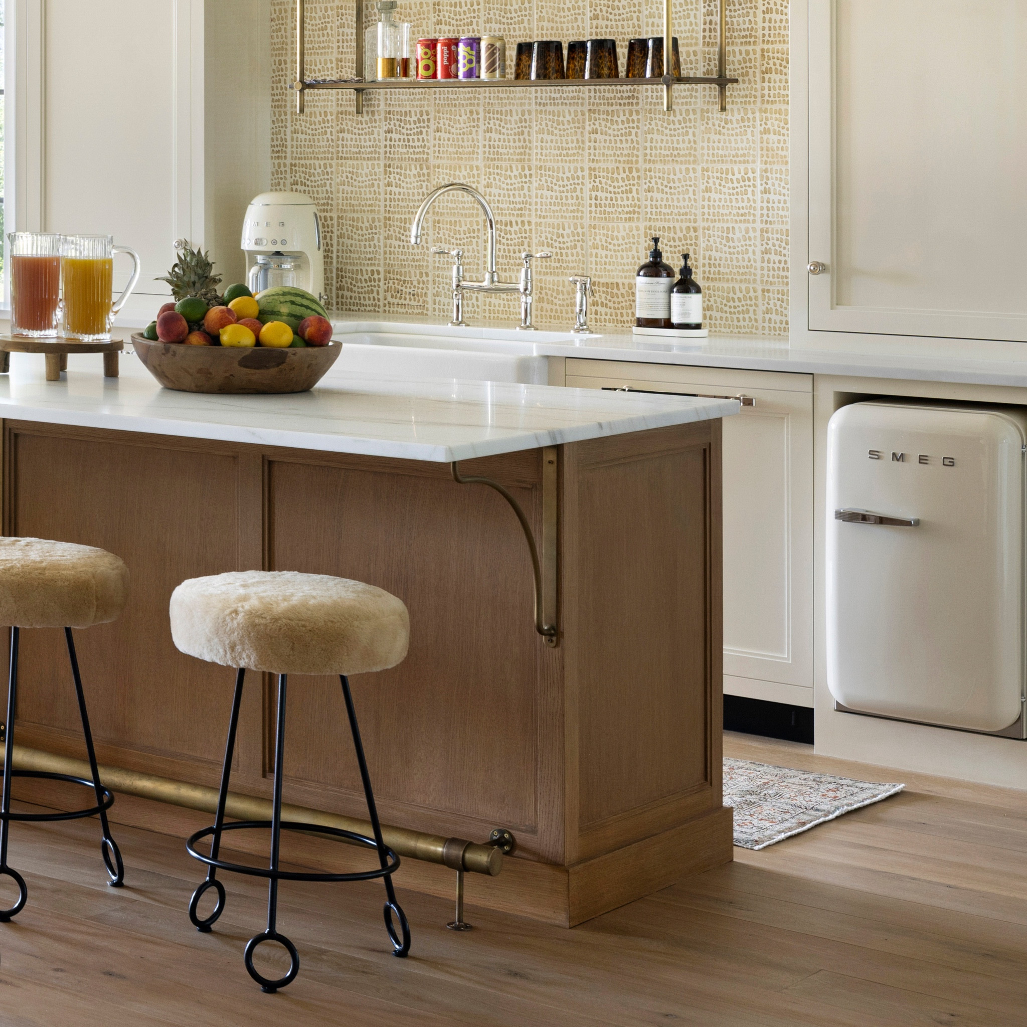 Our basement swivel stools in the style of Jean Royère 🤎

#LTKHome #LTKFamily