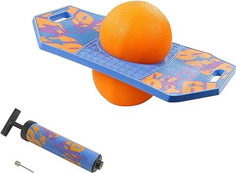 Flybar Pogo Ball for Kids, Jump Trick Bounce Board with Pump and Strong Grip Deck | Amazon (US)