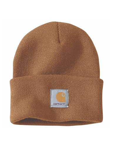 Carhartt Men's Knit Cuffed Beanie, Brown, One Size | Amazon (US)