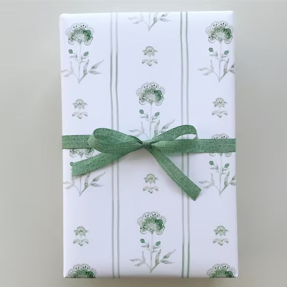 Wrapping Paper: Sage Juliet Floral gift Wrap Birthday | Etsy | Etsy (US)