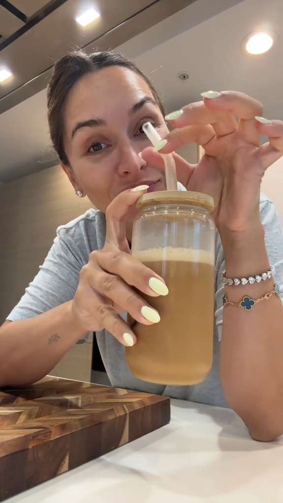 The hit of coconut water has been really refreshing in my coffee lately. Used the @elmhurst1925 Oat Pistachio Creamer + Maple Walnut Barista Bland, @Harmless Harvest Coconut Water and @Reddi-wip Cold Foam 

 #LTKHome