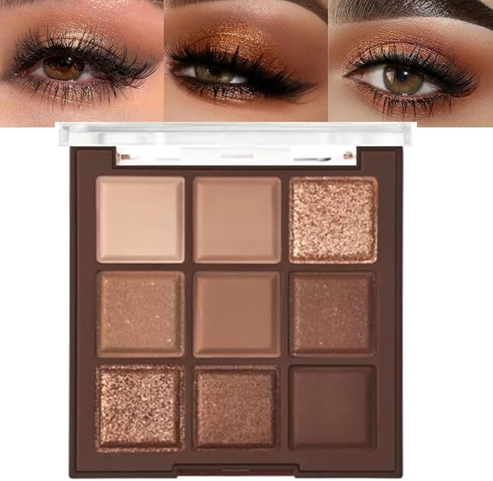 Neutral Nude Brown Smokey Eye Shadow Palette,Rose Gold Bronze Naked Cream Eyeshadow Palette Makeu... | Amazon (US)