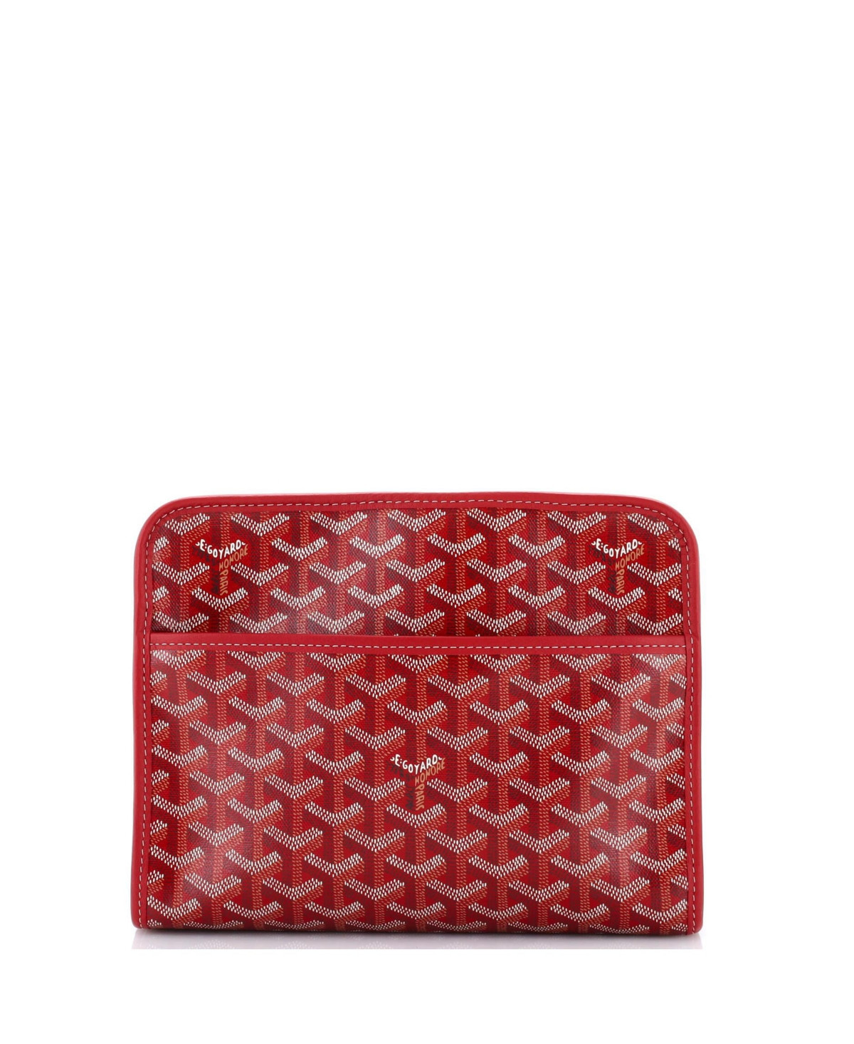 Pre-Owned Goyard Mm Jouvence Toiletry Pouch Coated Canvas - Red | Macy's