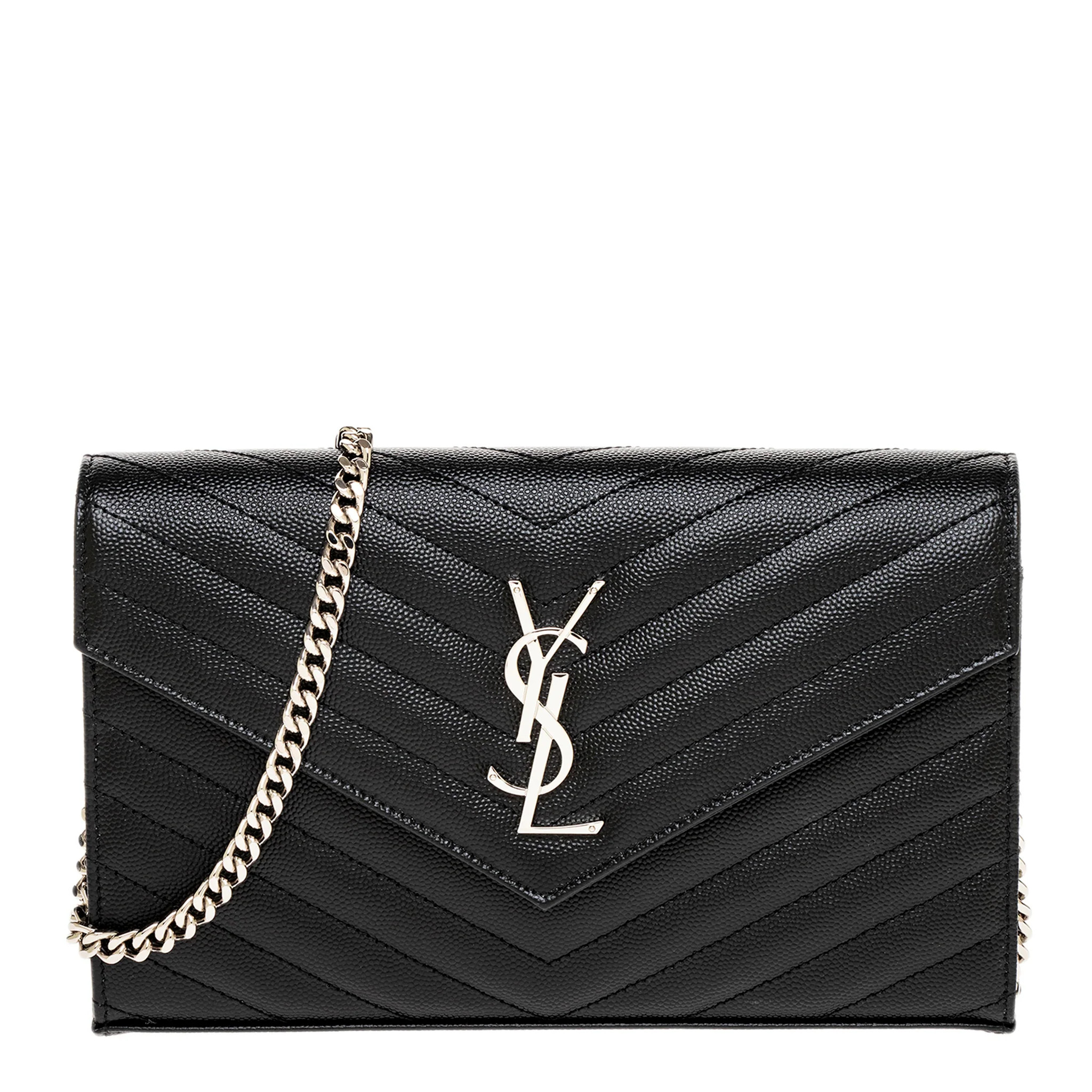 Saint Laurent Classic Cassandre Chain Wallet - Overstock - 42713515 | Overstock