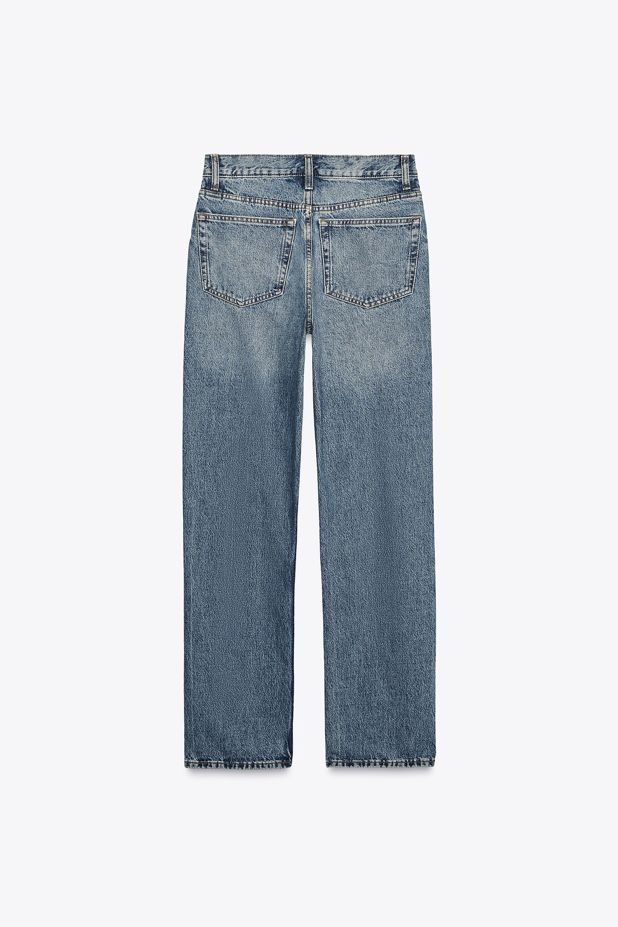 ZW COLLECTION STRAIGHT HIGH-WAIST JEANS | Zara UK