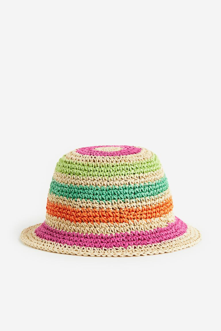 Straw hat - Beige/Striped - Kids | H&M GB | H&M (UK, MY, IN, SG, PH, TW, HK)