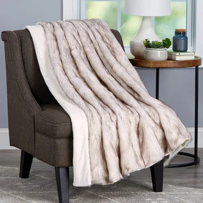 LHC Plush Faux Fur Blanket for Home Decor- Hypoallergenic Throw for Sofas & Beds | Wayfair North America