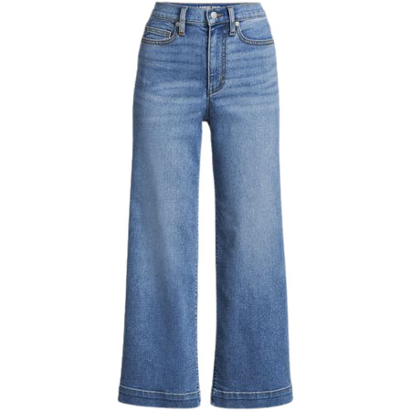 Women's Recover Denim High Rise Wide Leg Crop Jeans | Lands' End (US)