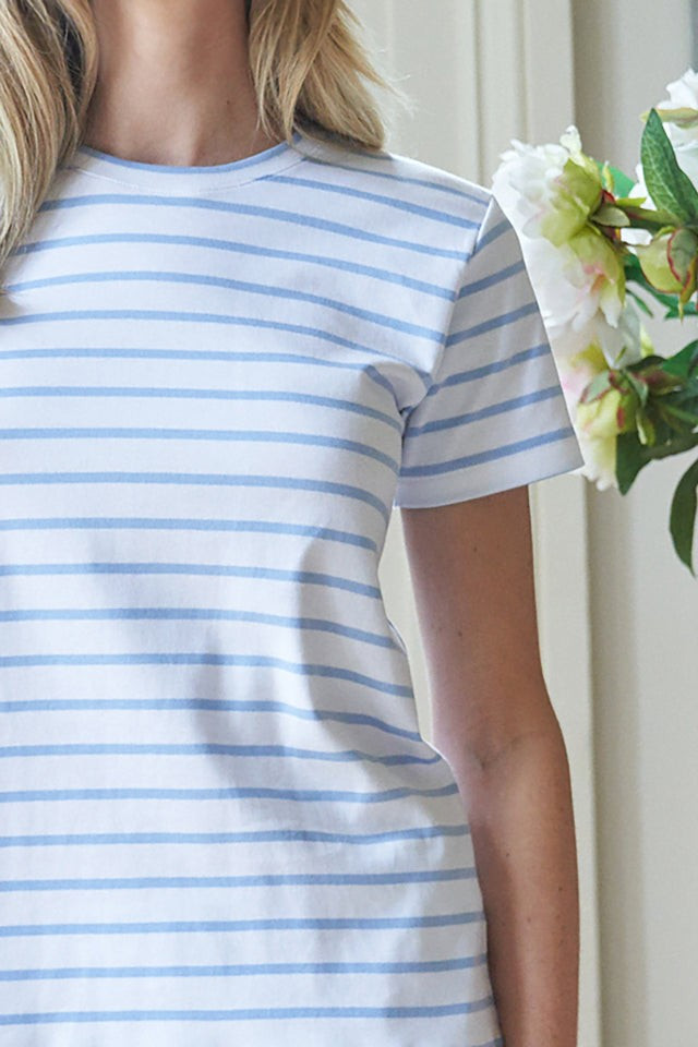 Pima Weekend Nightgown in Cerulean | LAKE Pajamas