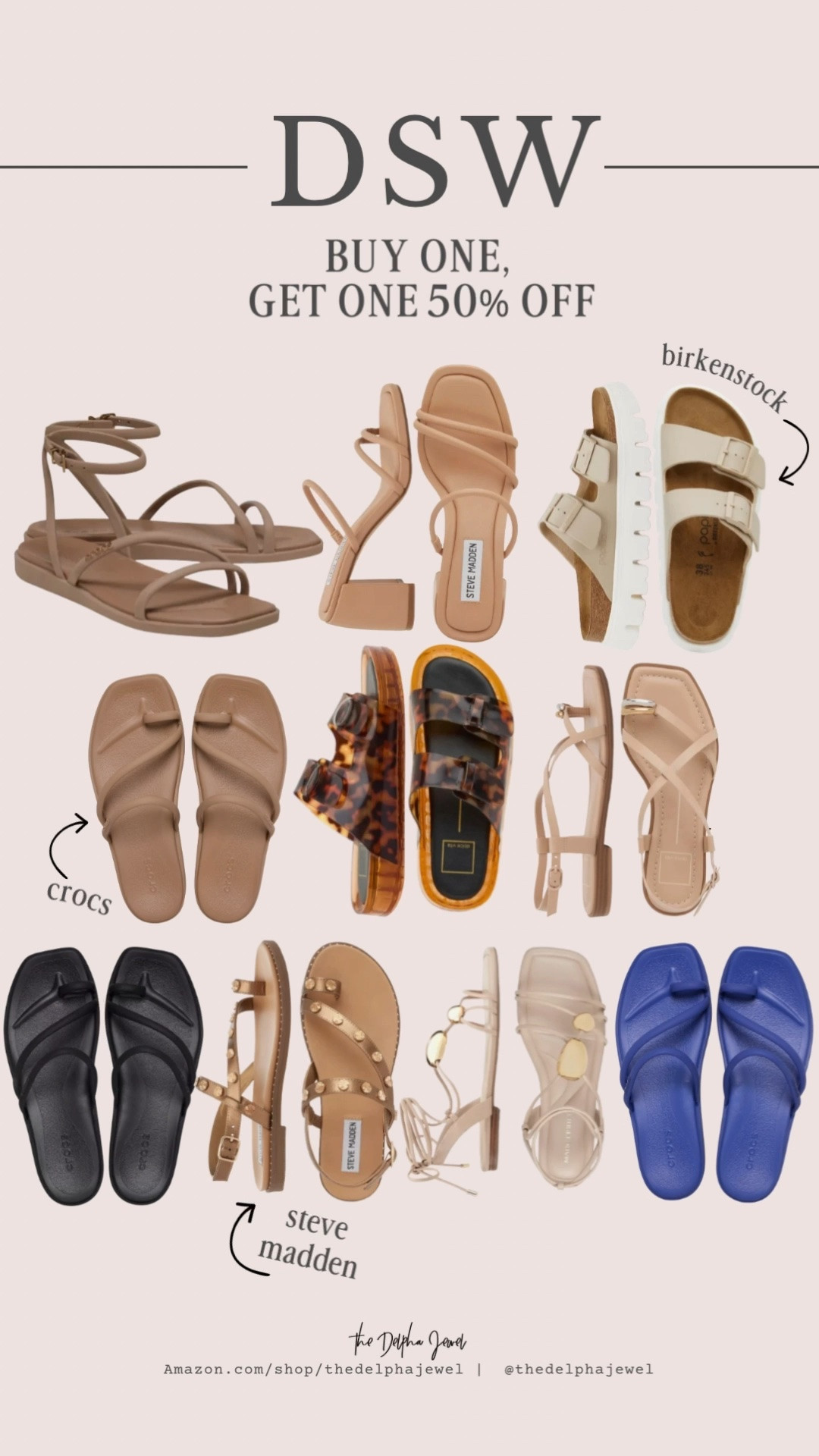 @DSW BOGO 50% off sale! @crocs   @Steve Madden US are just some of my favorite brands on sale! No code needed.

Over 40 style, date night outfits, vacation outfits beach, summer sandals

#LTKSaleAlert #LTKgrwm
