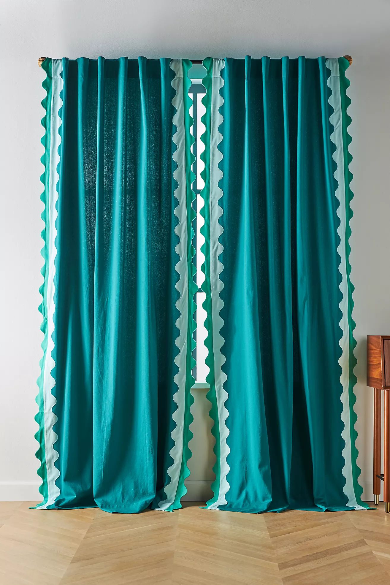 Maeve Scalloped Curtain | Anthropologie (US)