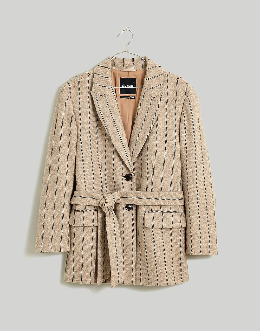 The Bedford Oversized Belted Blazer in Stripe | Madewell