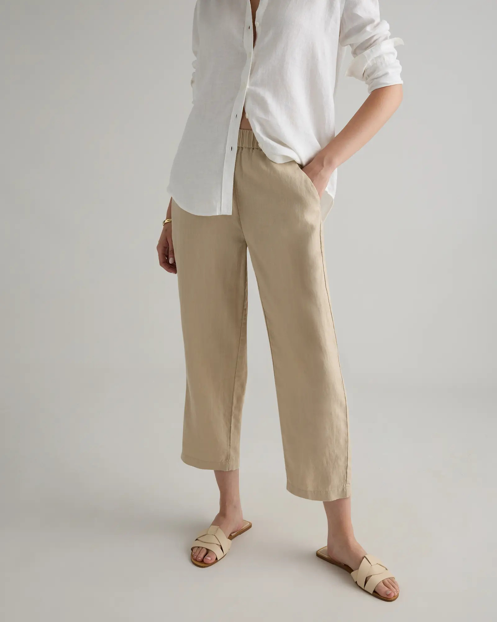 100% European Linen Pants in Driftwood | Quince