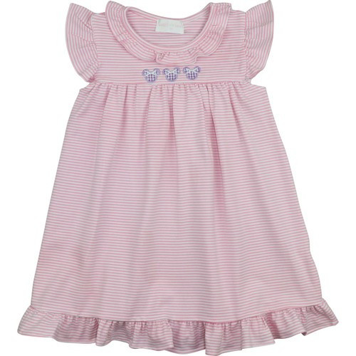 Pink Stripe Knit Mouse Ears Dress | Cecil and Lou