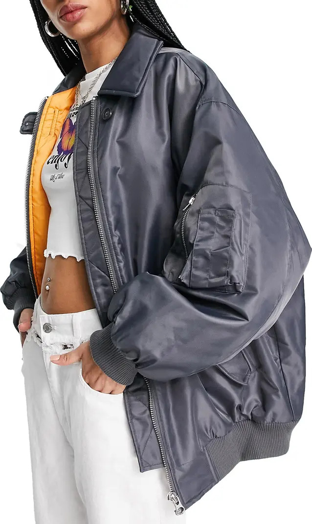 Topshop Rory Collared Bomber Jacket | Nordstrom | Nordstrom