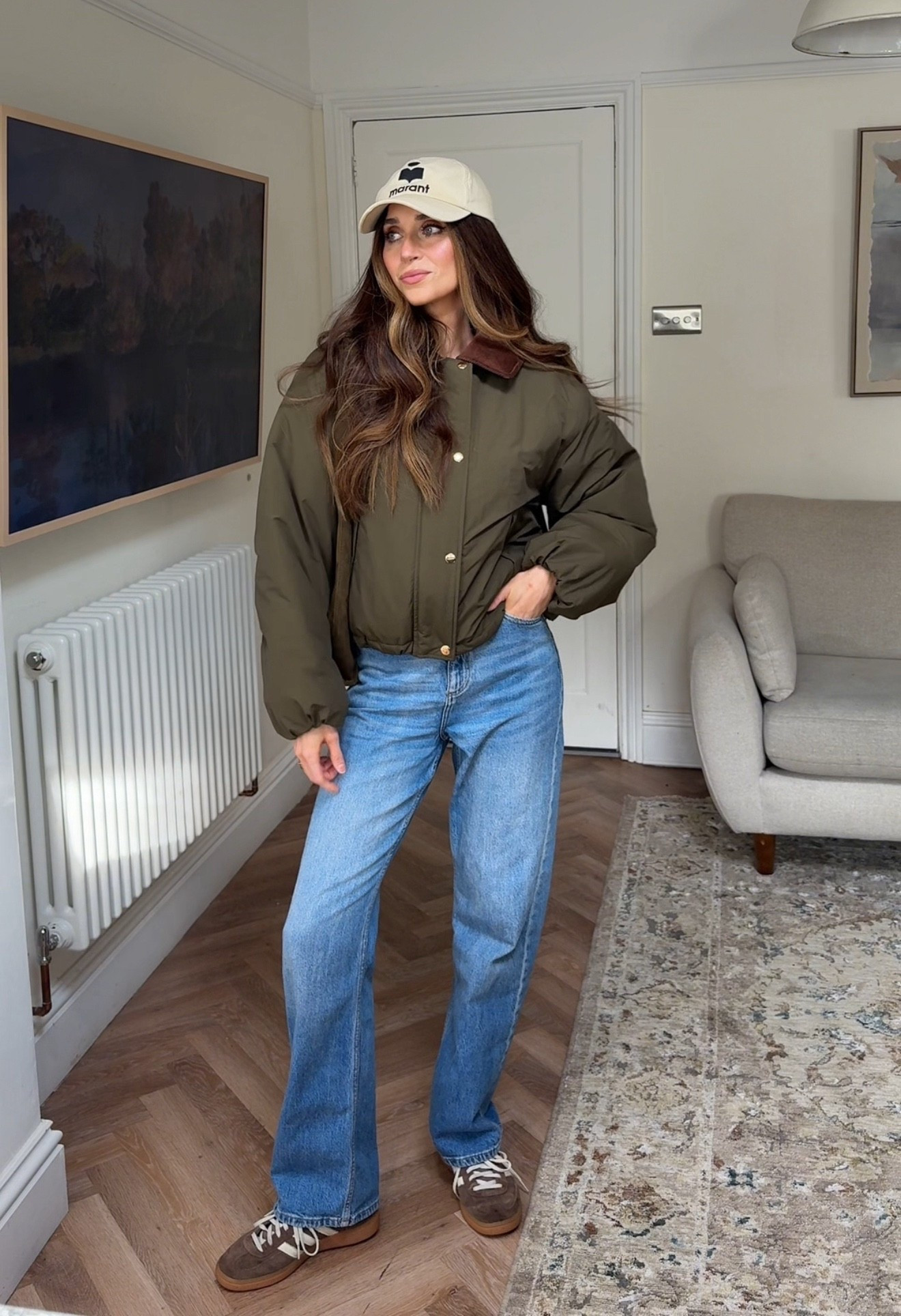 Casual everyday outfit, bomber barn jacket, blue jeans, adidas Spezials ✨ 

#LTKuk #LTKeurope #LTKspring