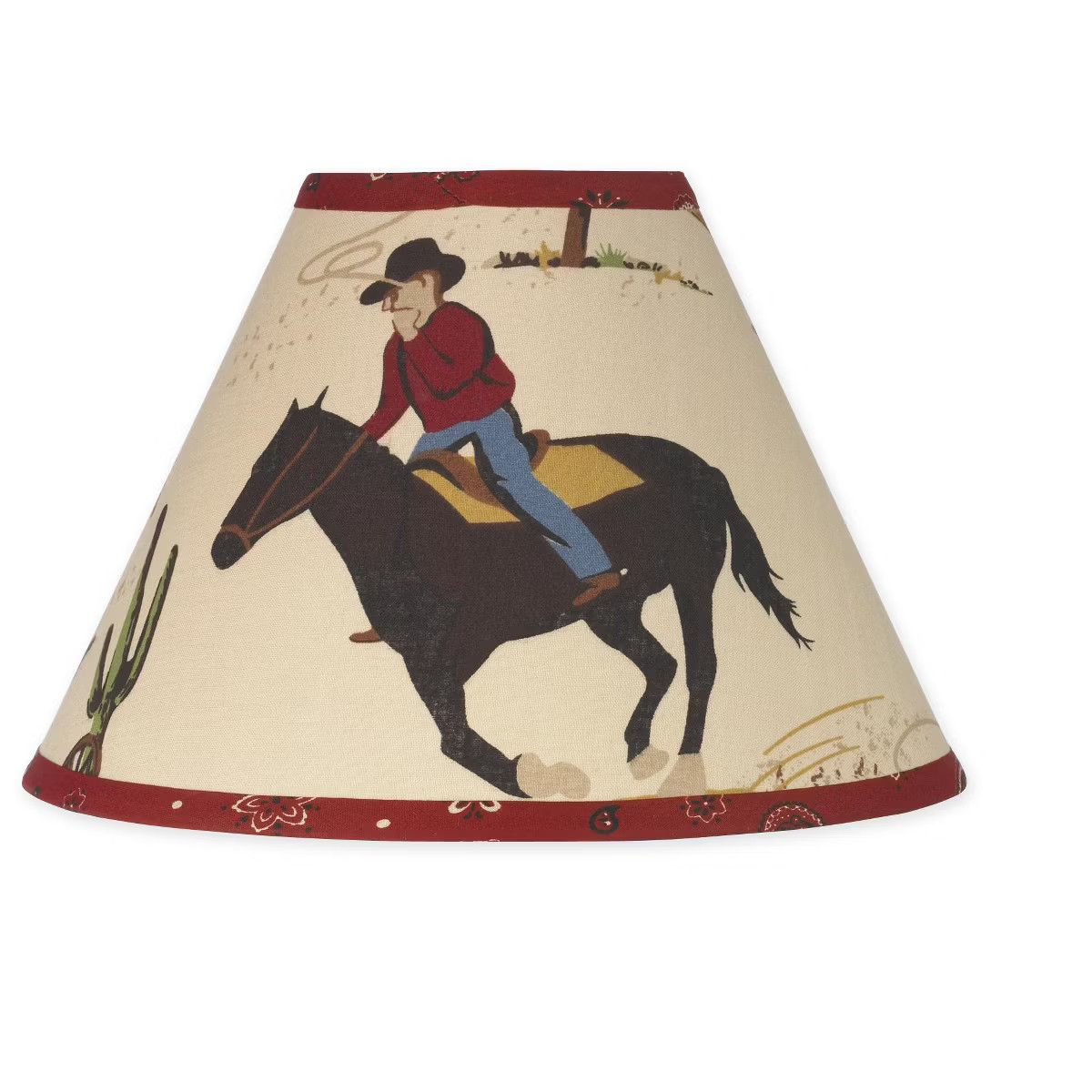 Sweet Jojo Designs Boy Empire Lamp Shade 4in.x7in.x10in. Wild West Cowboy Multicolor | Target