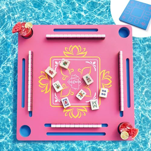 GKQWLW Floating Mahjong Table for Pool, Double-Sided Waterproof Float Game Tray for Mahjong, Poker, Cards, Dominoes Scrabble, Water Game Table for Adults, Pool, Hot Tub, Lake, Beach and Summer Parties | Amazon (US)