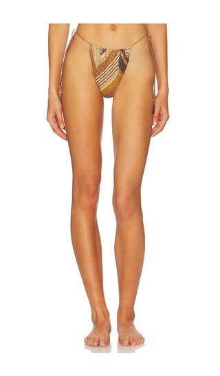 DEVON WINDSOR Whit Side Tie Bikini Bottom in Tan. - size L | Revolve Clothing (Global)