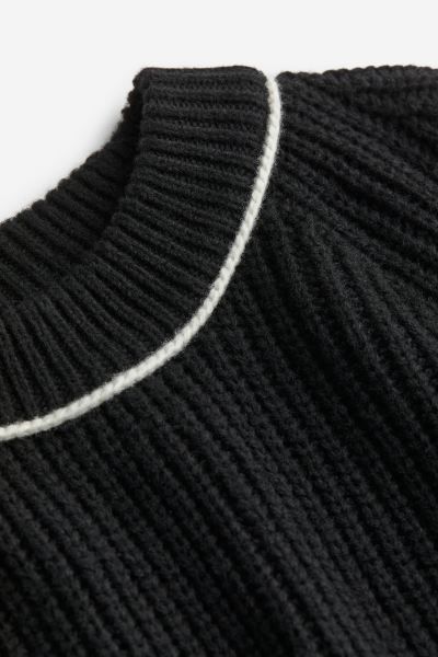 Wool-blend Sweater - Cream/black - Ladies | H&M US | H&M (US + CA)