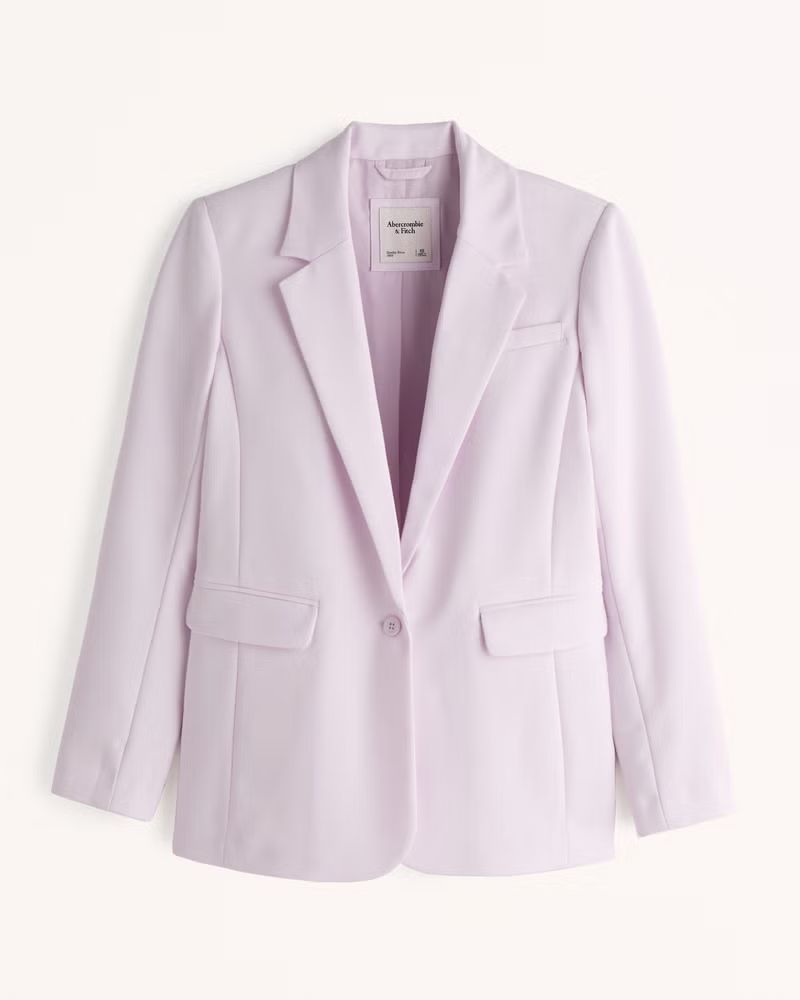 Abercrombie & Fitch Women's Single-Breasted Blazer in Light Pink - Size XXS | Abercrombie & Fitch (US)
