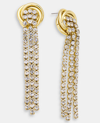 Crystal Tassel Knot Statement Earrings, Macy's Exclusive | Macy's